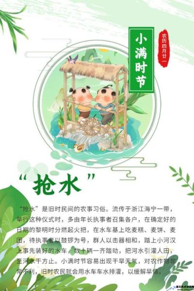 小满为什么要抢水(小满是谁)