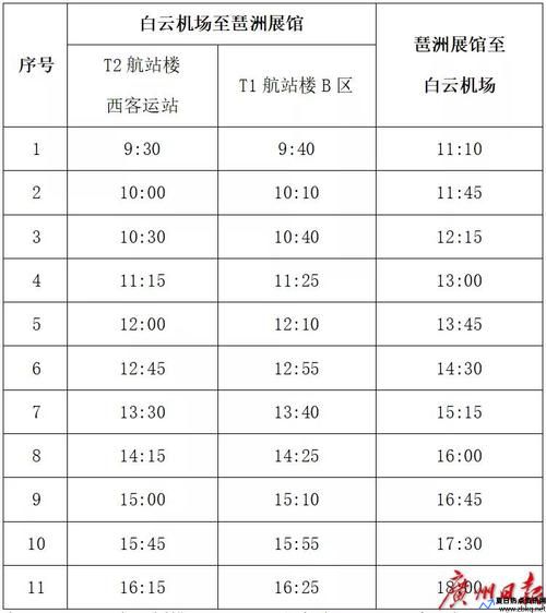 广州机场快线时刻表查询(广州机场快线时刻表(2021最新))