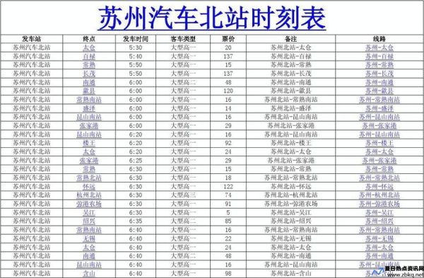 苏州汽车北站时刻表查询电话(苏州市汽车北站时刻表)