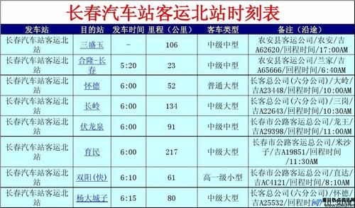 长春客运站网上订票(长春客运站时刻表查询)